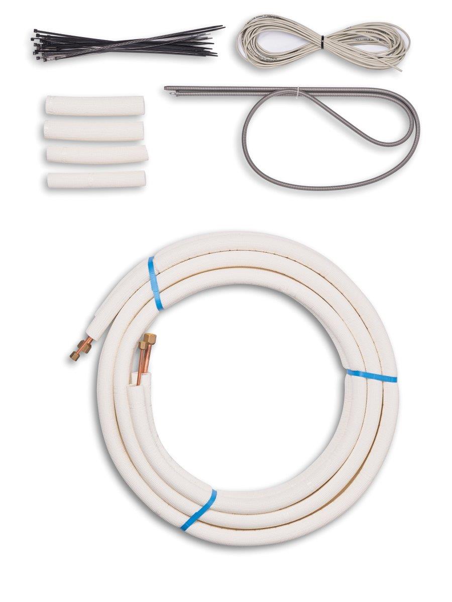 Dubbel geisoleerde koelleiding 1/4 - 1/2 rol 5m modbus kabel vaillant (ex 0020250307)